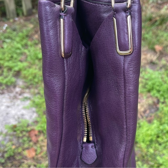 Coach Madison Phoebe purple pebbled leather Hobo satchel Bag - Picture 14 of 15